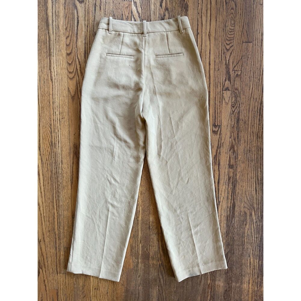 Wilfred Tan Wide Leg Pleated Pants Trousers  Women's Size 6 - Picture 6 of 13